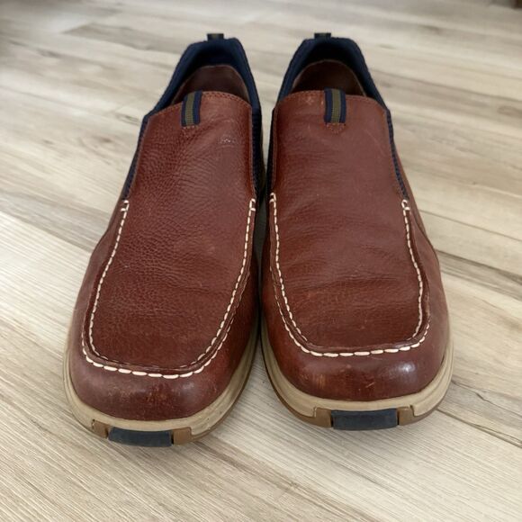 Cole Haan Men's Nike Air Driving Loafers Brown Leather Slip On Shoes Size 12 - Picture 3 of 9